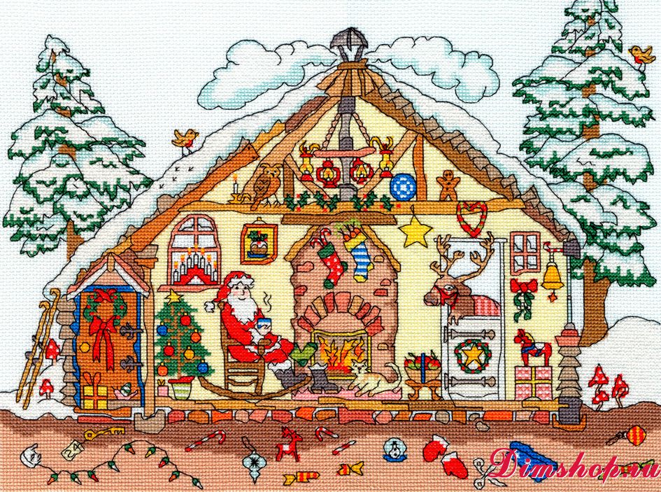 Домики в разрезе вышивка bothy threads Домики в разрезе вышивка bothy threads